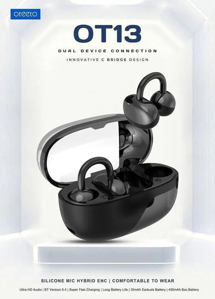 Oteeto Dual Device Connection Wireless Earphone - OT13 Oteeto Dual Device Connection Wireless Earphone - OT13