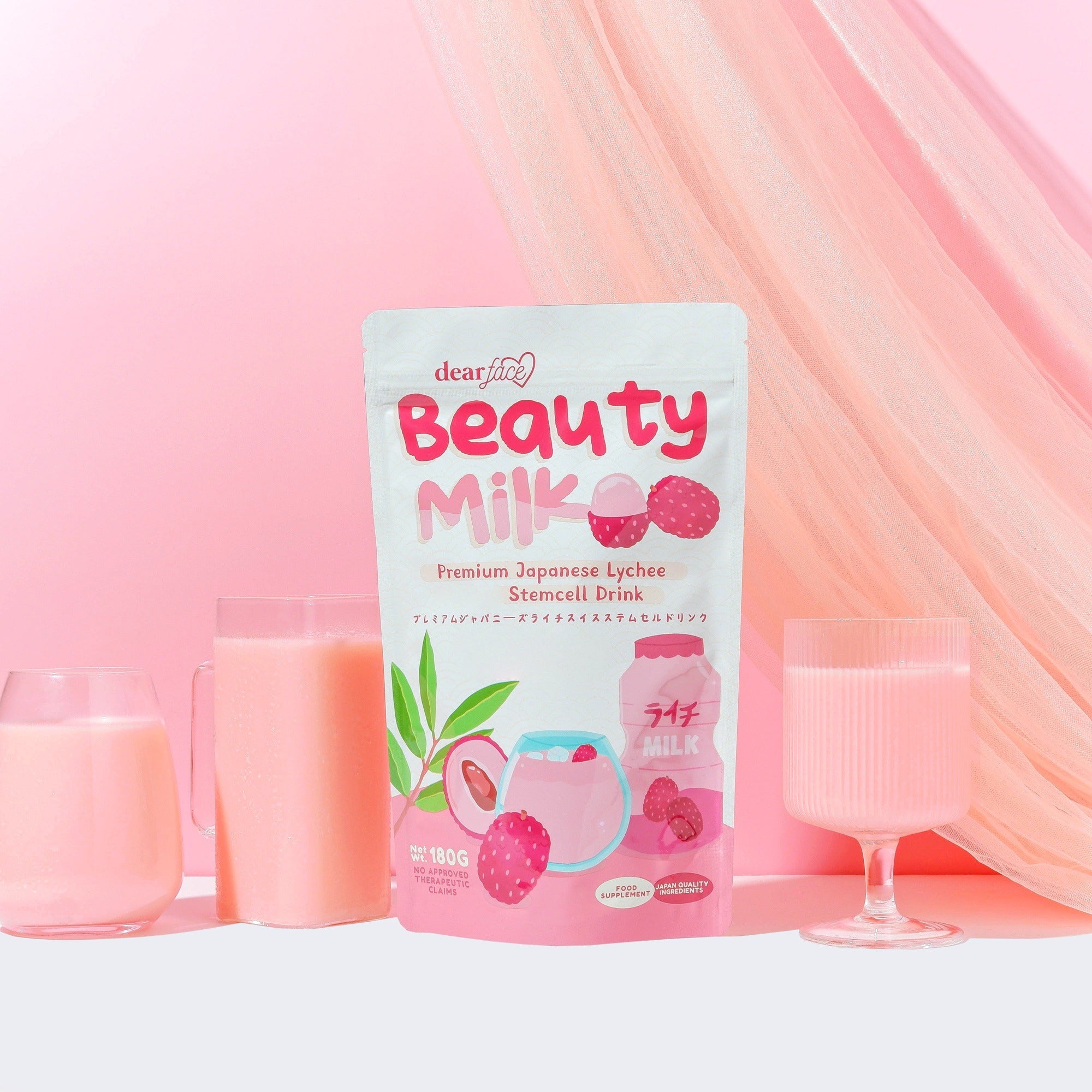 Dear Face Beauty Milk Premium Japanese Lychee Stemcell Drink - 180g Dear Face Beauty Milk Premium Japanese Lychee Stemcell Drink - 180g