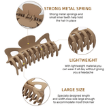 Women Large Non-slip Hair Claw Clips - 6 Pcs (KT-047B-1023)