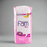 Fam Maxi Natural Cotton Feel Feminine Pads Without Wings - 10 Pads