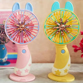 Portable Cartoon Handheld Rechargeable Fan - YL010B