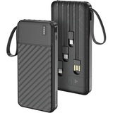 Porodo Piano 10000mAh Power Bank with Integrated Cables