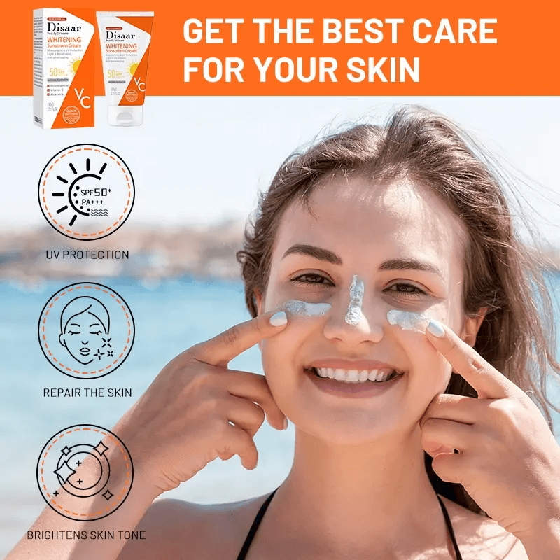 كريم ديزار لتبييض البشرة بالنيكوتيناميد وفيتامين سي وواقي الشمس SPF50 PA+++ - 80 جم كريم ديزار لتبييض البشرة بالنيكوتيناميد وفيتامين سي وواقي الشمس SPF50 PA+++ - 80 جم