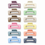 Fashionable Colors Hair Clips - 12 Pcs (A-8)