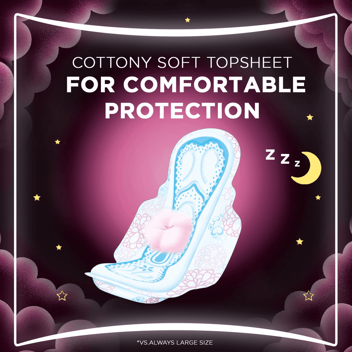 Always Breathable Soft Maxi Thick Night Sanitary Pads With Wings - 7 Pcs (3+1) Always Breathable Soft Maxi Thick Night Sanitary Pads With Wings - 7 Pcs (3+1)