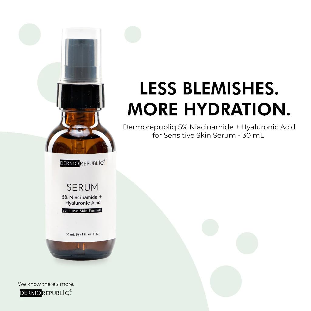 Dermorepubliq 5% Niacinamide + HA Sensitive Skin Formula Serum - 30ml Dermorepubliq 5% Niacinamide + HA Sensitive Skin Formula Serum - 30ml