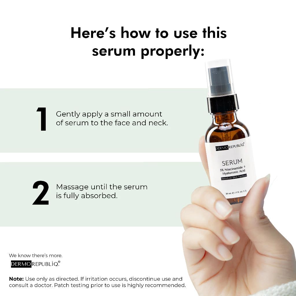 Dermorepubliq 5% Niacinamide + HA Sensitive Skin Formula Serum - 30ml Dermorepubliq 5% Niacinamide + HA Sensitive Skin Formula Serum - 30ml