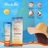 Skin Doctor Sun Spf 80 Hyaluronic Acid Vitamins A,E,F Sun Protection Face Cream -125ml