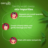 غسول الوجه المطهر بخلاصة النيم من Everyuth Naturals - 2 × 150 جم