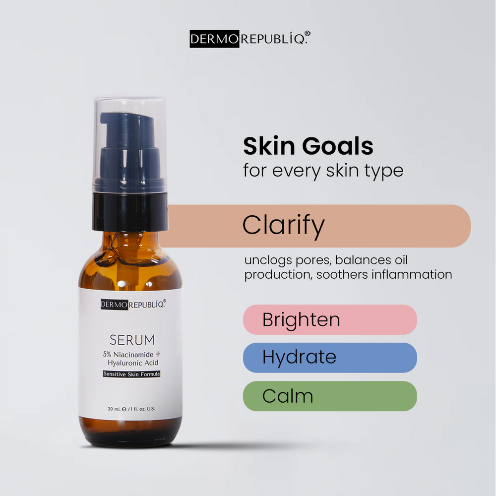 Dermorepubliq 5% Niacinamide + HA Sensitive Skin Formula Serum - 30ml Dermorepubliq 5% Niacinamide + HA Sensitive Skin Formula Serum - 30ml