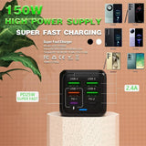 محول شحن سريع متعدد المنافذ محمول 150 واط ADC-PD006