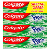 معجون أسنان كولجيت جل فريش كونفيدنس بنكهة النعناع الأخضر - 4 قطع × 75 مل