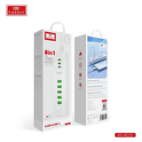 مقبس طاقة 8 في 1 من Earldom مزود بـ 5 منافذ USB و3 منافذ Type-C - SC12