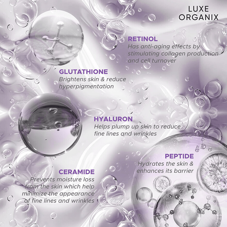 Luxe Organix Retinol + Gluta Youthful Radiance Brightening Serum Lotion - 350ml Luxe Organix Retinol + Gluta Youthful Radiance Brightening Serum Lotion - 350ml