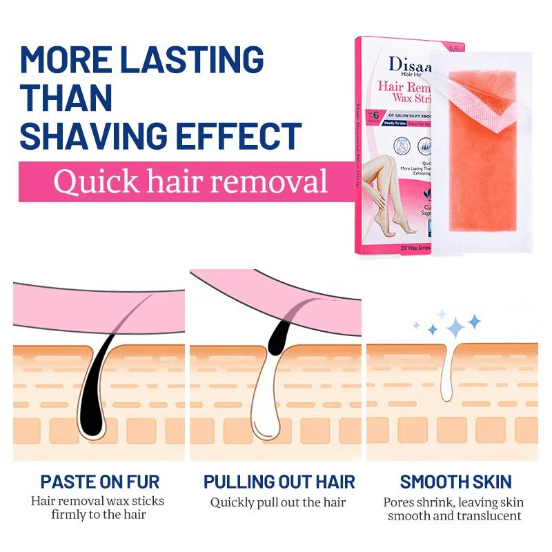 شرائح الشمع لإزالة الشعر من ديسار للبشرة العادية - 20 شريحة شمع شرائح الشمع لإزالة الشعر من ديسار للبشرة العادية - 20 شريحة شمع