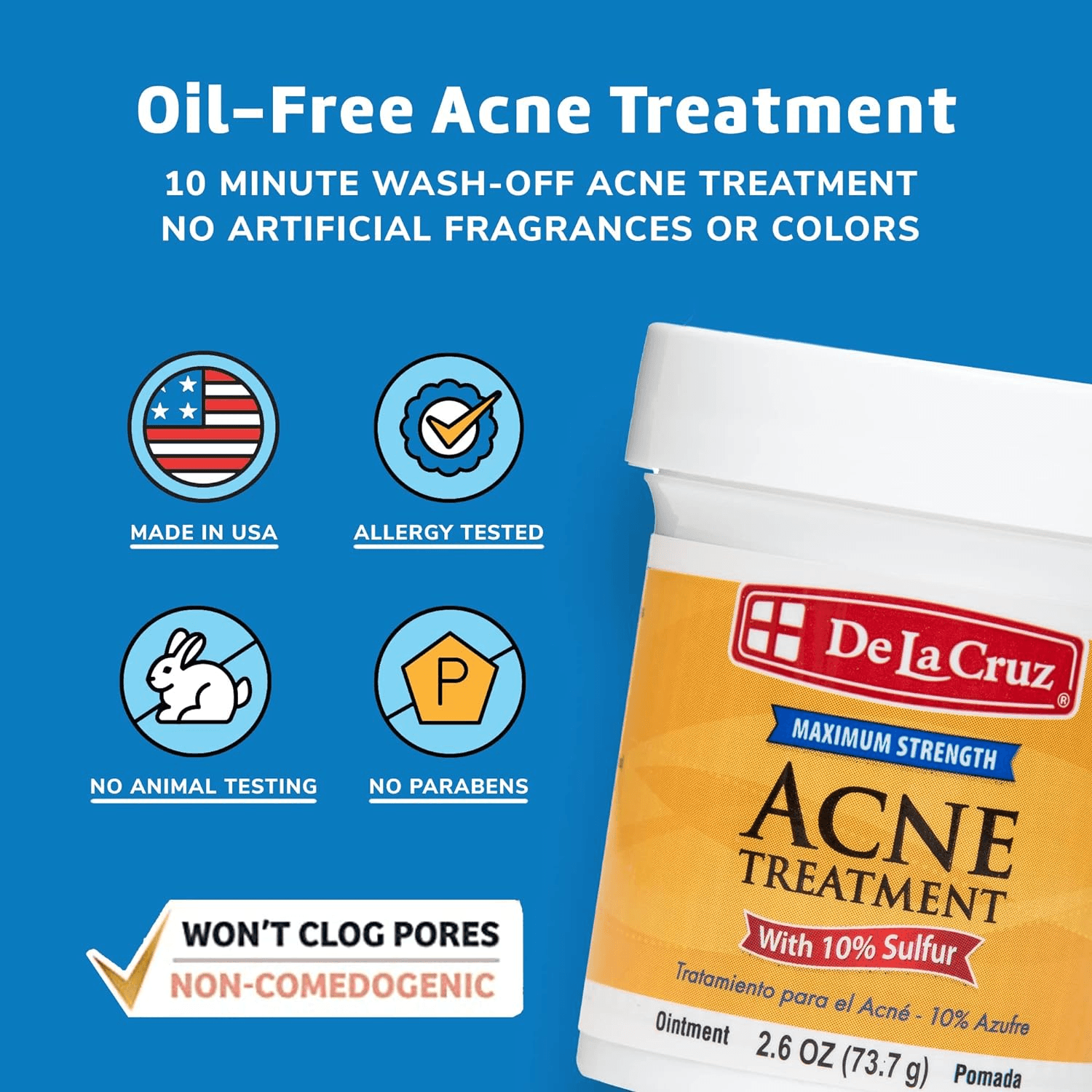 De La Cruz Maximum Strength Acne Treatment - 73.7g De La Cruz Maximum Strength Acne Treatment - 73.7g