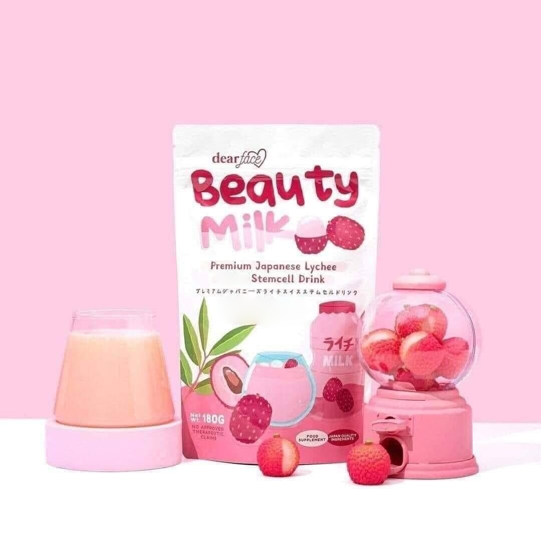 Dear Face Beauty Milk Premium Japanese Lychee Stemcell Drink - 180g Dear Face Beauty Milk Premium Japanese Lychee Stemcell Drink - 180g