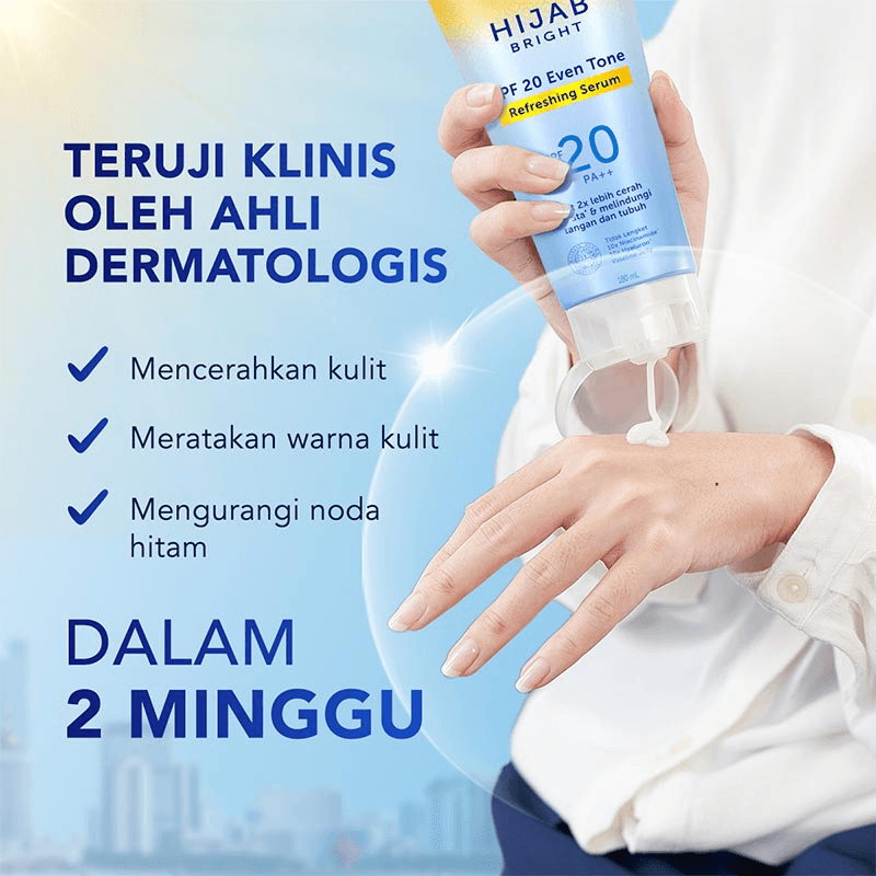 Vaseline Hijab Bright SPF 20 Even Tone Refreshing Serum - 180ml Vaseline Hijab Bright SPF 20 Even Tone Refreshing Serum - 180ml