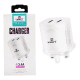 HMT 3.4A Output Dual USB Charger H-110