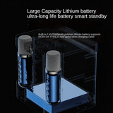 مكبر صوت كاريوكي لاسلكي مزود بميكروفونين KD-203