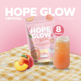 Luna Aura Hope Glow Crystal Peach Juice Drink - 8 Sachets x 18g