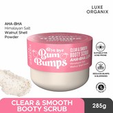 Luxe Organix Bye Bye Bum Bumps Clear & Smooth Booty Scrub - 285g