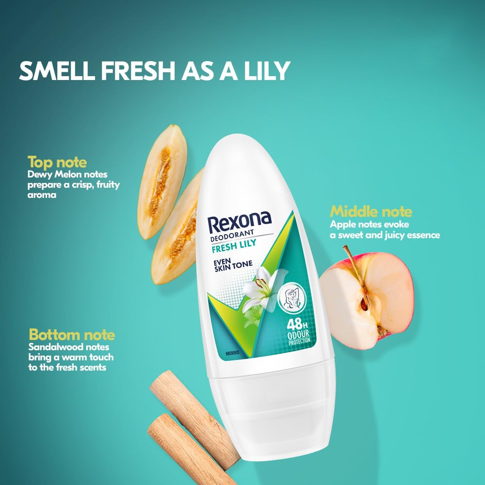 Rexona Fresh Lily Even Skin Tone 48H Deodorant Roll-On - 50ml Rexona Fresh Lily Even Skin Tone 48H Deodorant Roll-On - 50ml