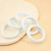 White Rubber Bands - 6 Pcs