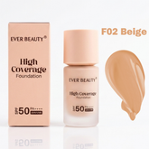 كريم أساس "إيفر بيوتي" بتغطية عالية وعامل حماية SPF 50 PA++++ - 40 مل