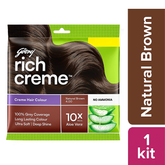 Godrej Expert Rich Creme Hair Color Natural Brown 4.00 - 20g + 20ml