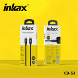 inkax كابل بيانات شحن سريع تايب سي إلى تايب سي 100 واط CB-53