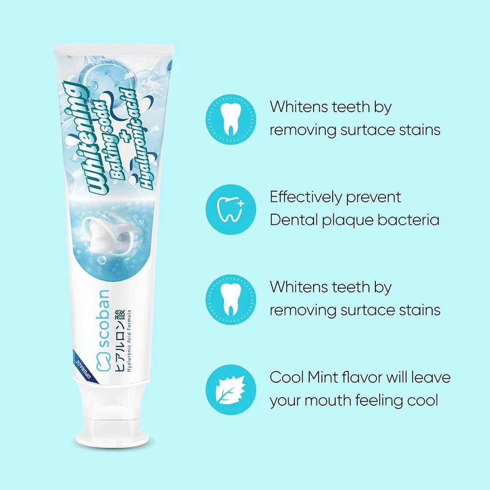 Scoban Teeth Brightening Toothpaste With Baking Soda - 200g Scoban Teeth Brightening Toothpaste With Baking Soda - 200g