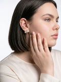 Korean Style Stainless Steel Stud Earrings 3 Pairs - 124