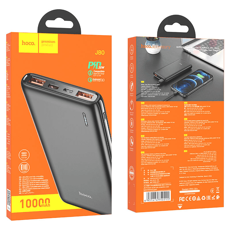Hoco 10000mAh Power Bank - J80 - Pinoyhyper