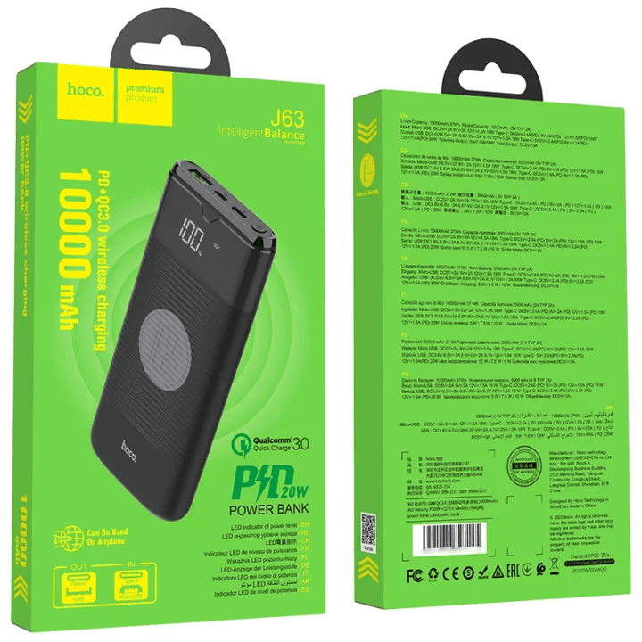 Hoco 10000mAh Wireless Power Bank - J63 - Pinoyhyper