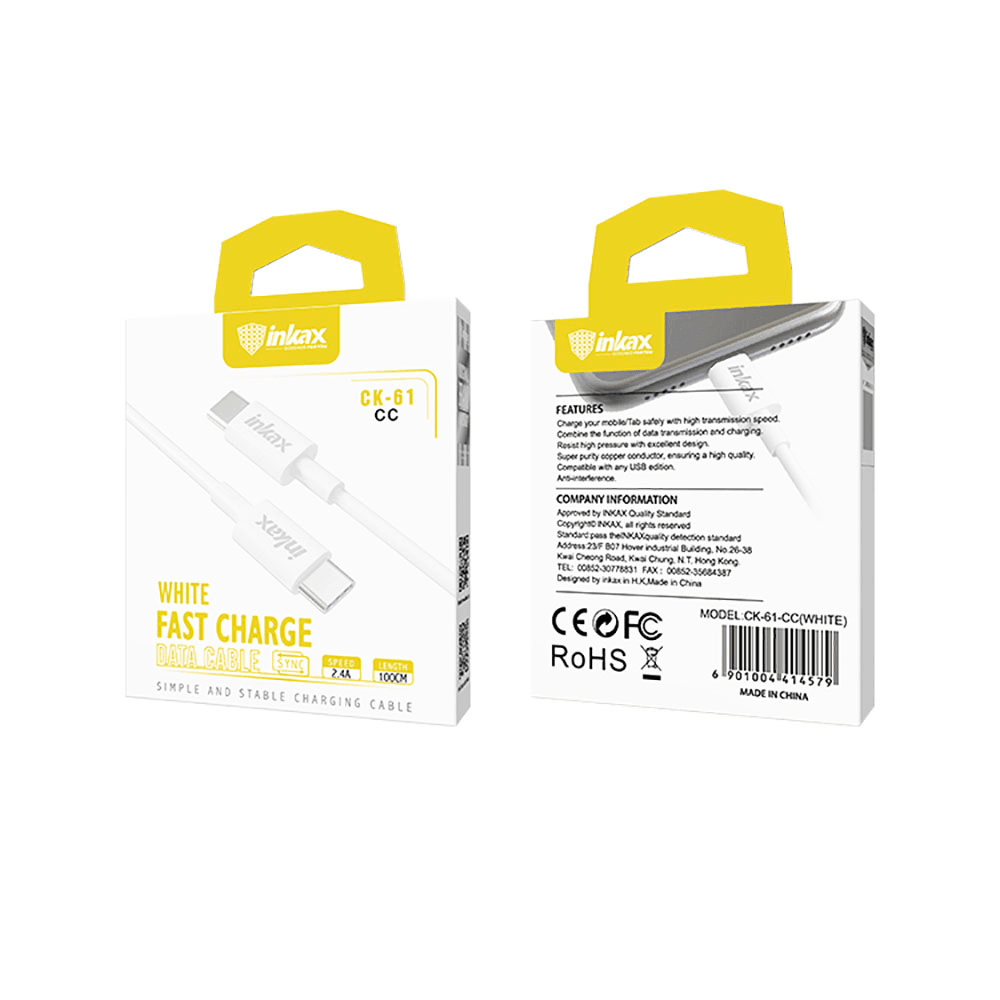 Inkax 2.4A Type C Fast Charger Cable CK-61 - Pinoyhyper