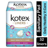 Kotex Healthy V-Care Longer & Wider Pantyliner - 32 Pads - Pinoyhyper
