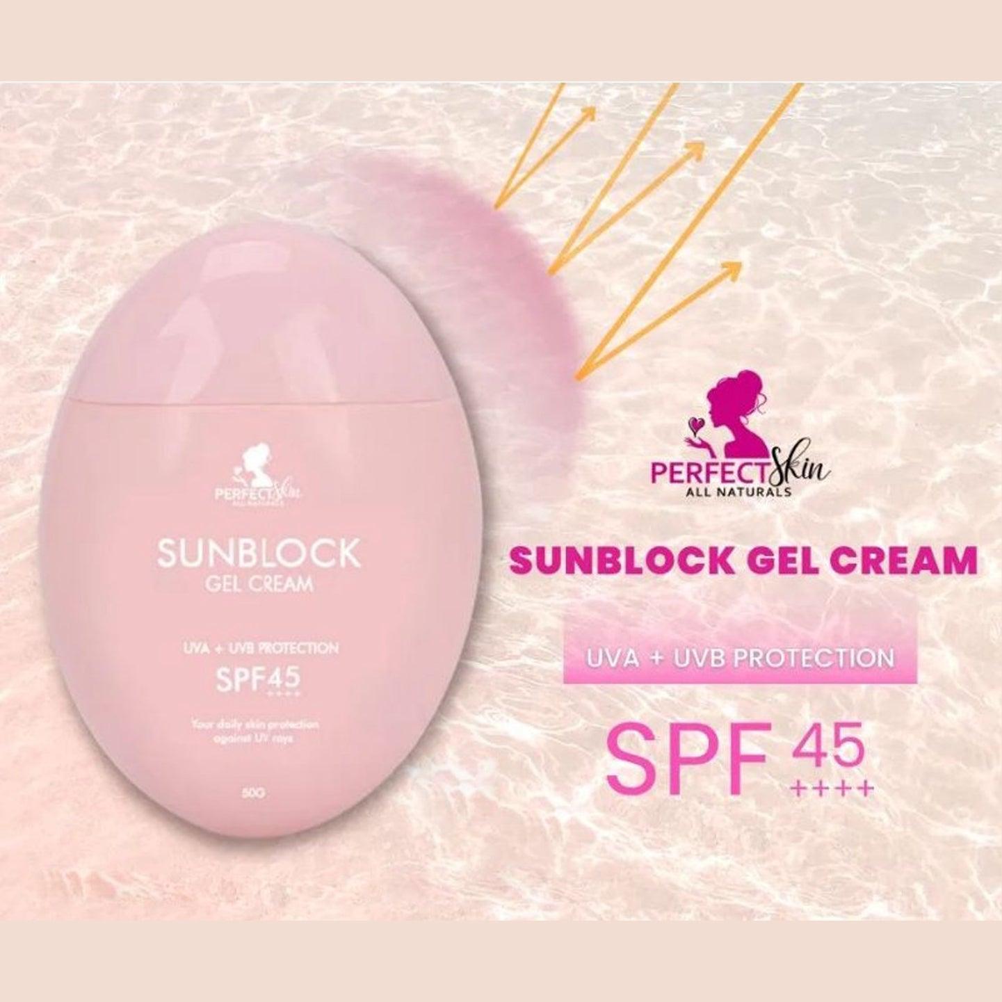 Perfect Skin Sunblock Gel Cream SPF 45 - 50g - Pinoyhyper