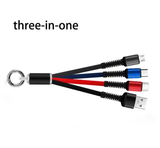 Smart 3 In 1 USB Multi Charger Cable With Keyring JKX - K06 - Pinoyhyper
