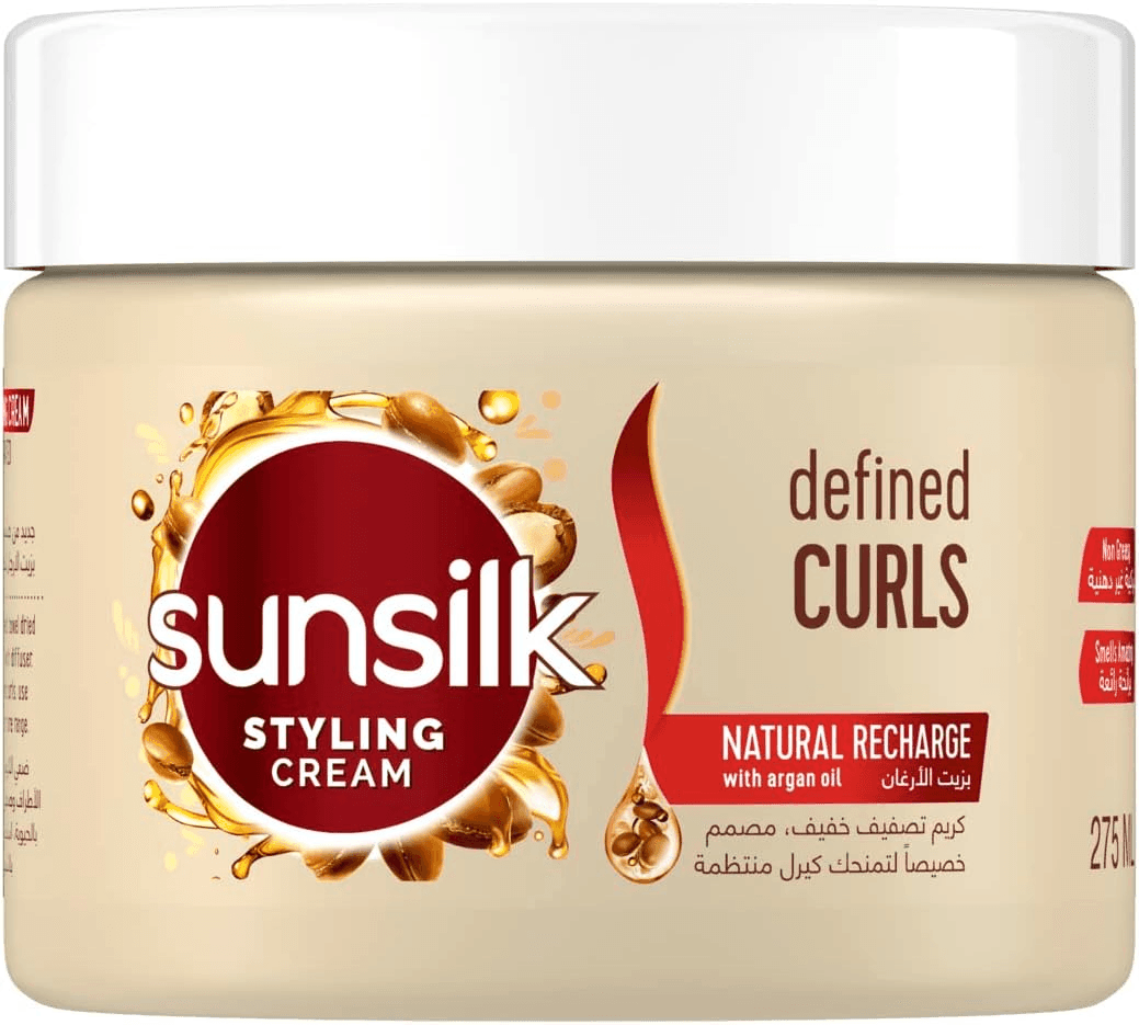 Sunsilk Defined Curls With Argan Oil Styling Hair Cream - 275ml - Pinoyhyper Sunsilk Defined Curls With Argan Oil Styling Hair Cream - 275ml - Pinoyhyper