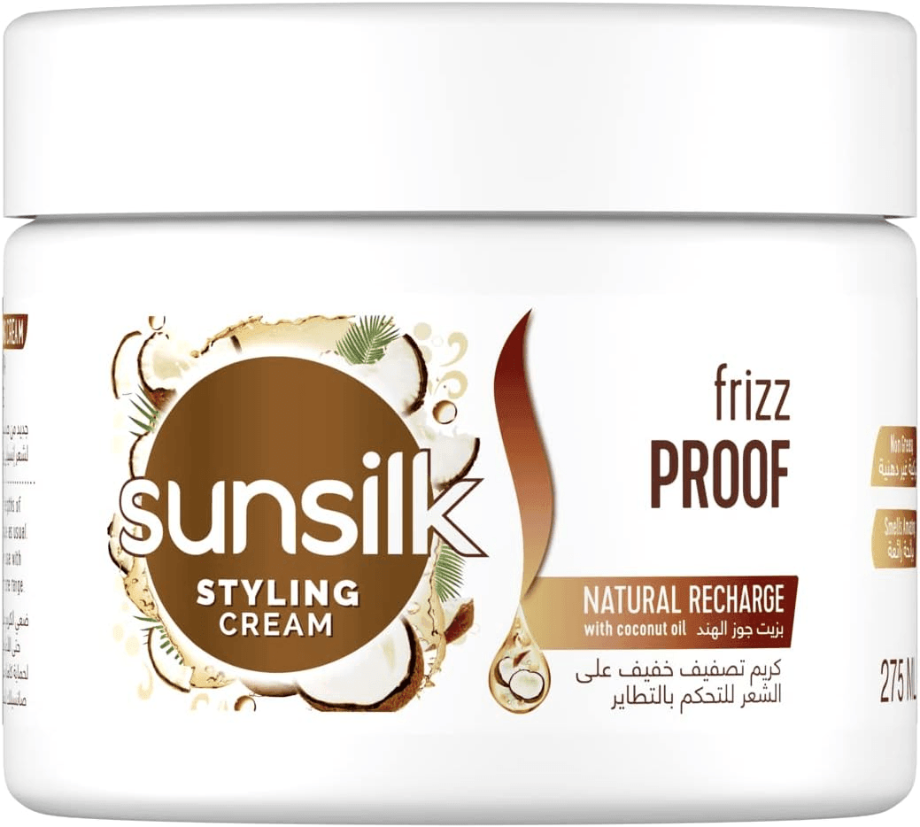 Sunsilk Frizz Proof With Coconut Oil Styling Hair Cream - 275ml - Pinoyhyper Sunsilk Frizz Proof With Coconut Oil Styling Hair Cream - 275ml - Pinoyhyper