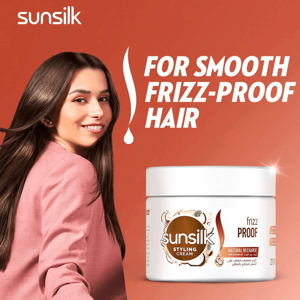 Sunsilk Frizz Proof With Coconut Oil Styling Hair Cream - 275ml - Pinoyhyper Sunsilk Frizz Proof With Coconut Oil Styling Hair Cream - 275ml - Pinoyhyper