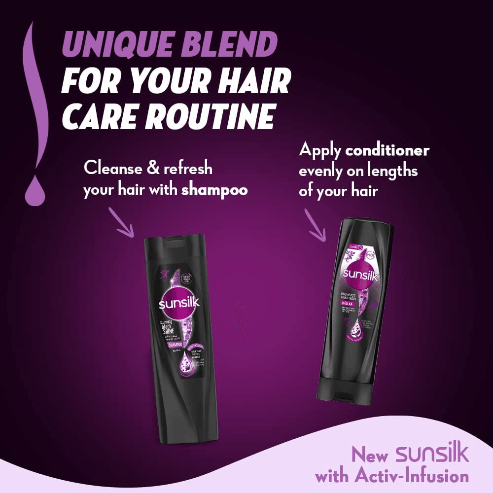 Sunsilk New Activ Infusion Stunning Black Shine Shampoo - 400ml - Pinoyhyper Sunsilk New Activ Infusion Stunning Black Shine Shampoo - 400ml - Pinoyhyper