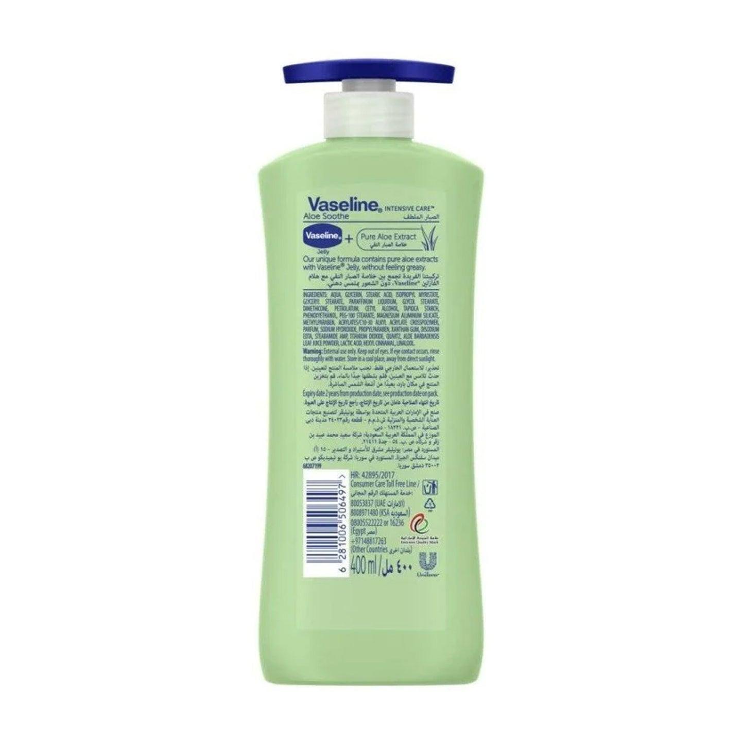 Vaseline Body Lotion Aloe Soothe Intensive Care (Pump) - 400ml - Pinoyhyper Vaseline Body Lotion Aloe Soothe Intensive Care (Pump) - 400ml - Pinoyhyper