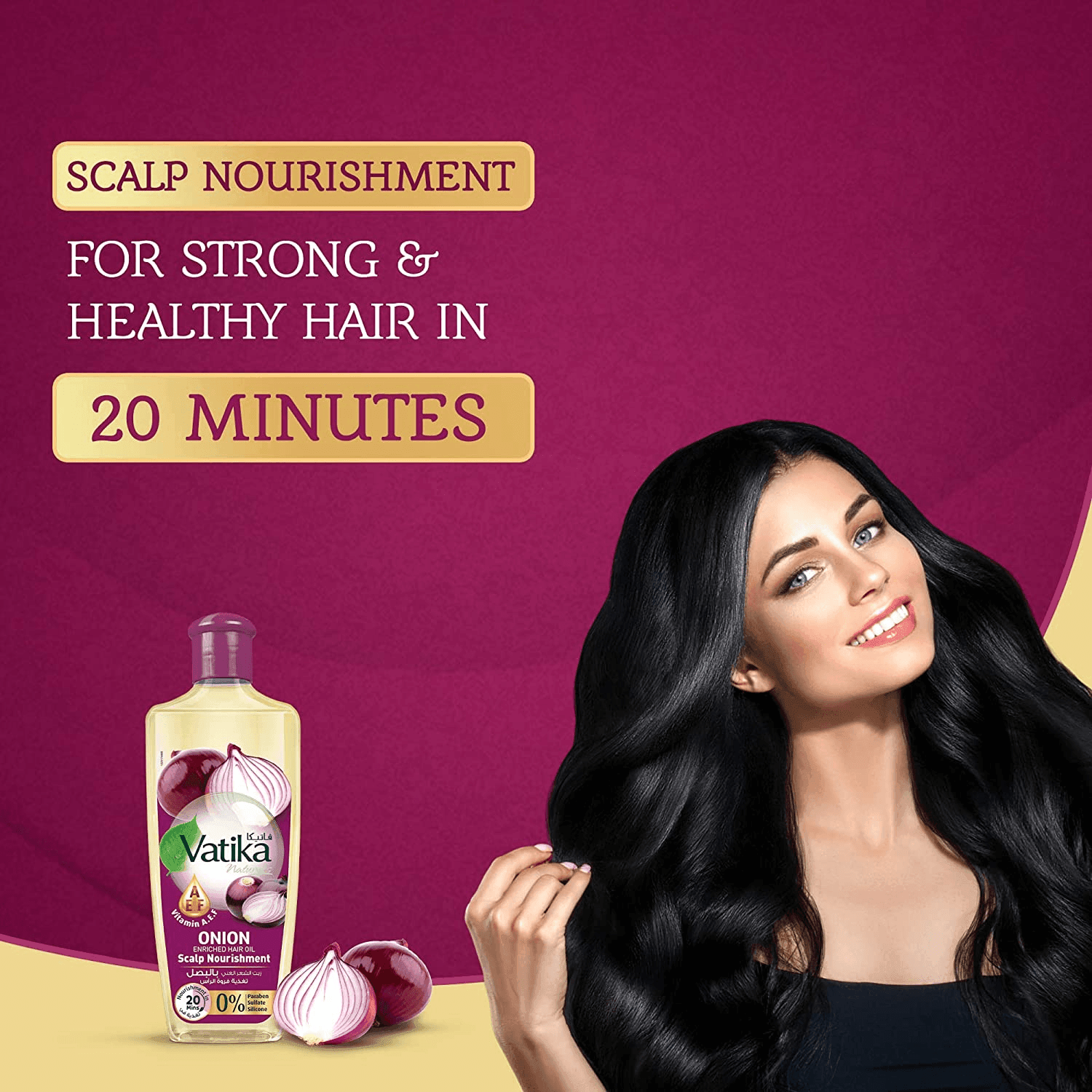 Vatika Naturals Onion Enriched Hair Oil - 300ml - Pinoyhyper Vatika Naturals Onion Enriched Hair Oil - 300ml - Pinoyhyper