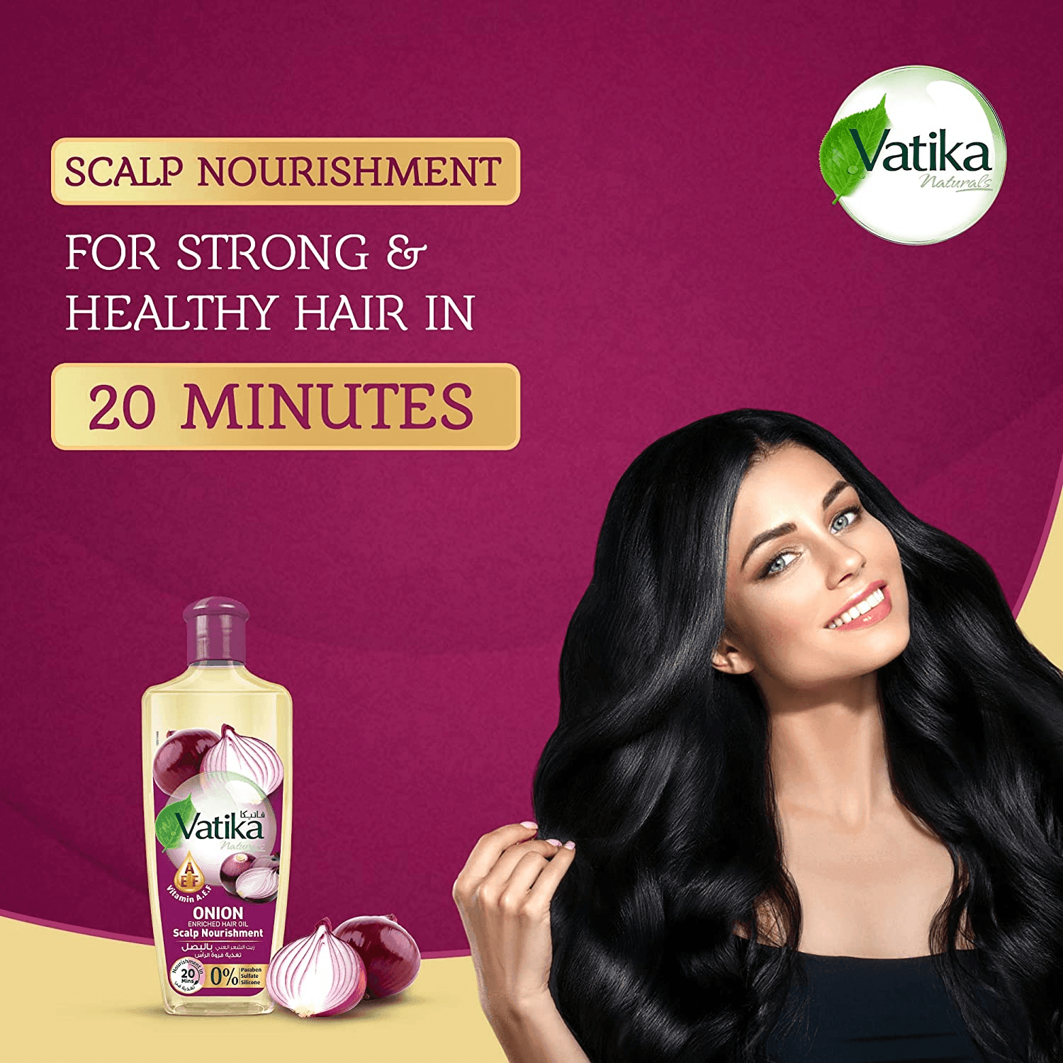 Vatika Naturals Onion Enriched Hair Oil - 300ml - Pinoyhyper Vatika Naturals Onion Enriched Hair Oil - 300ml - Pinoyhyper