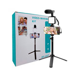 Professional Video Making Kit For Tripod, LED Light & Microphone Set - AY-49T