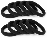 Black Soft Hair Ties for Women - 5pcs