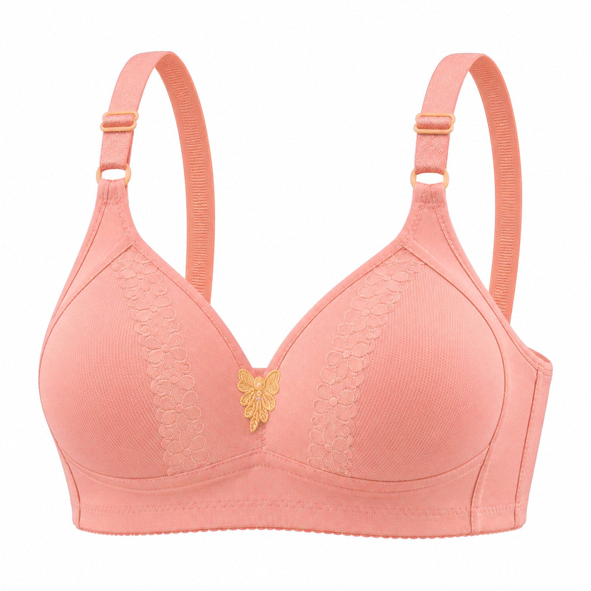 Adjustable Strap Seamless Comfort Bra - 398#