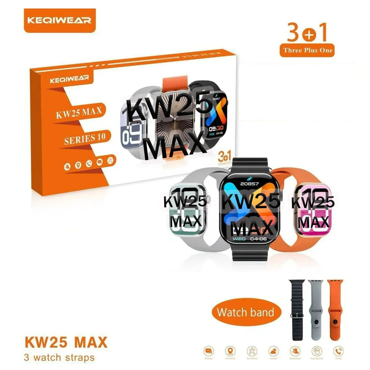 ساعة ذكية متعددة الوظائف من Keqiwear - KW25 Max